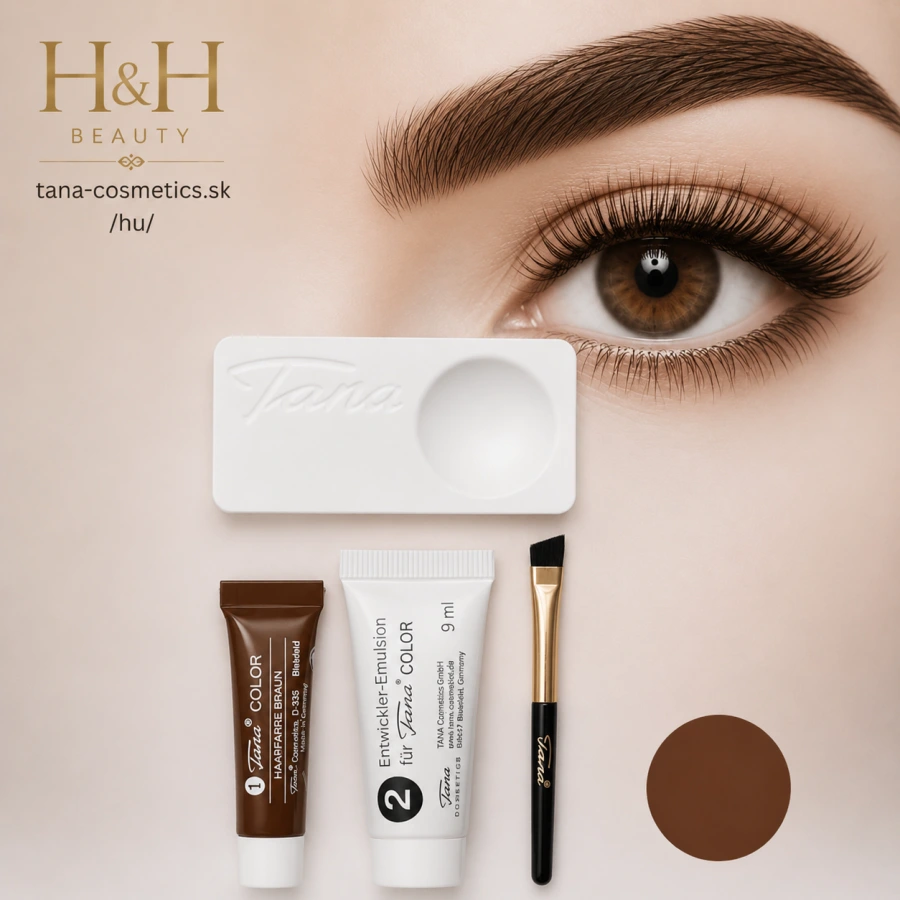 TANA-COSMETICS COLOR TARTÓS SZEMÖLDÖK ÉS SZEMPILLAFESTÉK KICSI BARNA kb 20 festés