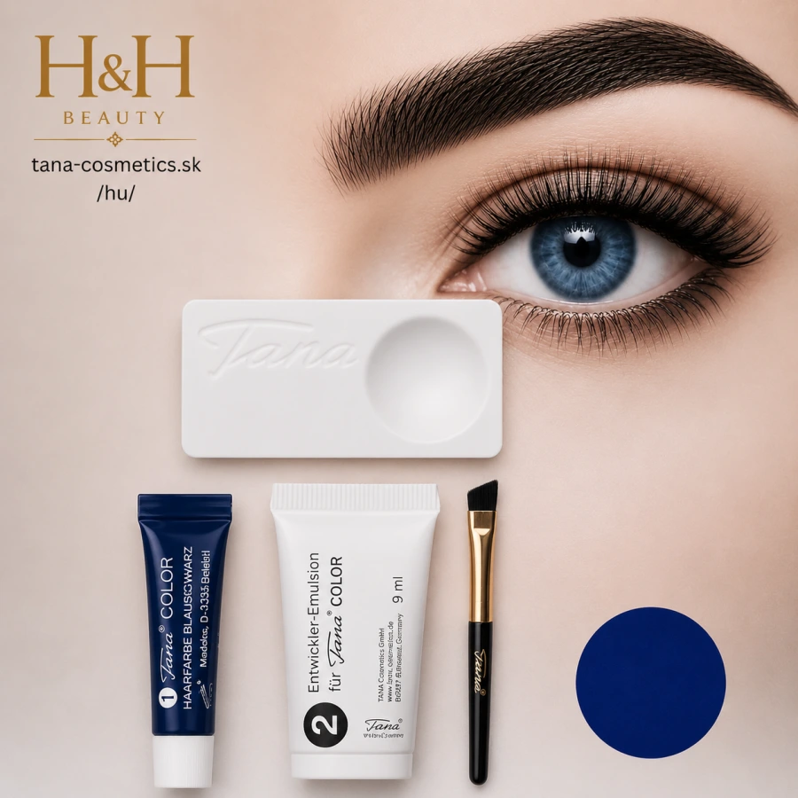TANA-COSMETICS COLOR TARTÓS SZEMÖLDÖK ÉS SZEMPILLAFESTÉK KICSI KÉKFEKETE kb 20 festés