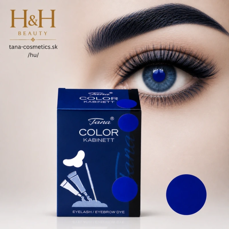 TANA-COSMETICS COLOR TARTÓS SZEMÖLDÖK ÉS SZEMPILLAFESTÉK KABIN KÉKESFEKETE kb 100 festés