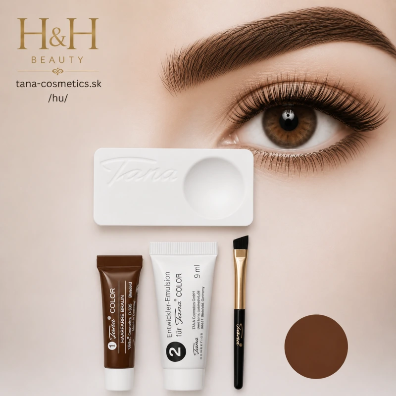 TANA-COSMETICS COLOR TARTÓS SZEMÖLDÖK ÉS SZEMPILLAFESTÉK KICSI BARNA kb 20 festés