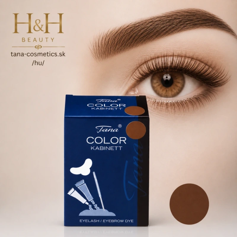 TANA-COSMETICS COLOR TARTÓS SZEMÖLDÖK ÉS SZEMPILLAFESTÉK KABIN BARNA kb 100 festés