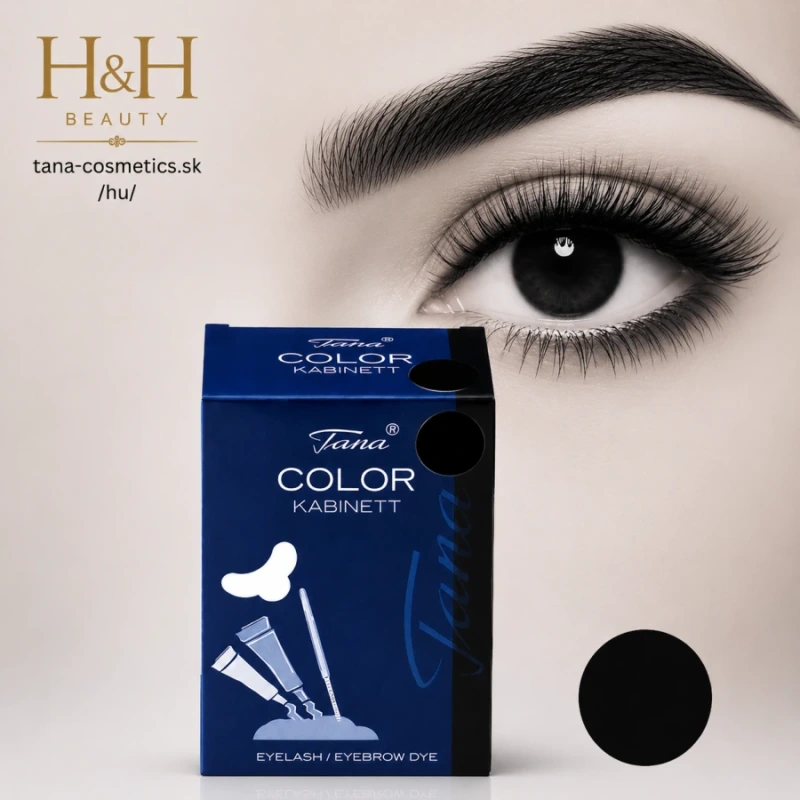 TANA-COSMETICS COLOR TARTÓS SZEMÖLDÖK ÉS SZEMPILLAFESTÉK KABIN FEKETE kb 100 festés
